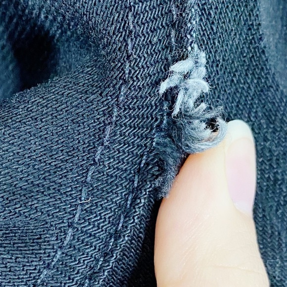 Frame Ali Wide Leg Crop Button Fly Black Jeans 31 - Picture 11 of 11